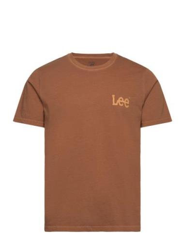 Medium Wobbly Lee Tee Tops T-shirts Short-sleeved Brown Lee Jeans