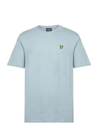 Slub T Shirt Tops T-shirts Short-sleeved Blue Lyle & Scott