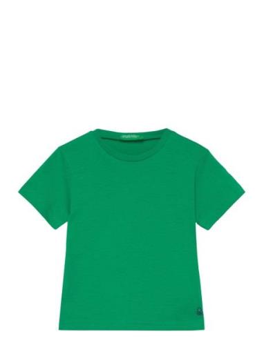 T-Shirt Tops T-shirts Short-sleeved Green United Colors Of Benetton