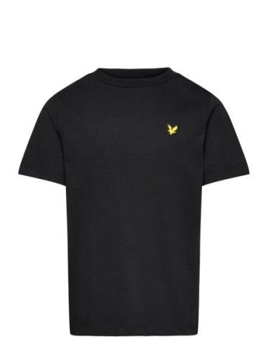 Plain T-Shirt Tops T-shirts Short-sleeved Black Lyle & Scott