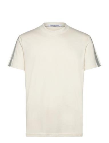 Logo Tape Tee Tops T-shirts Short-sleeved White Calvin Klein Jeans