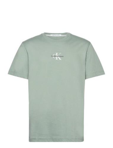 Monologo Tee Tops T-shirts Short-sleeved Green Calvin Klein Jeans