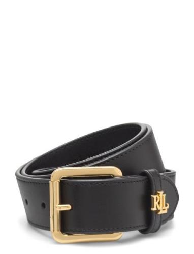 Logo-Keeper Leather Belt Bälte Black Lauren Ralph Lauren