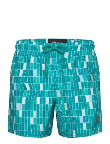 Pool Print Swimshort Badshorts Blue Lyle & Scott