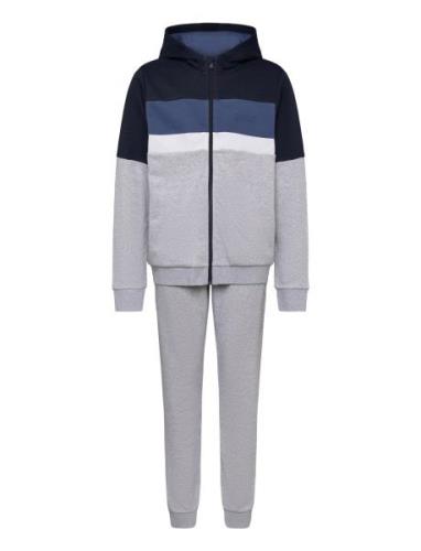 Cardigan+Trousers Sets Sweatsuits Grey BOSS