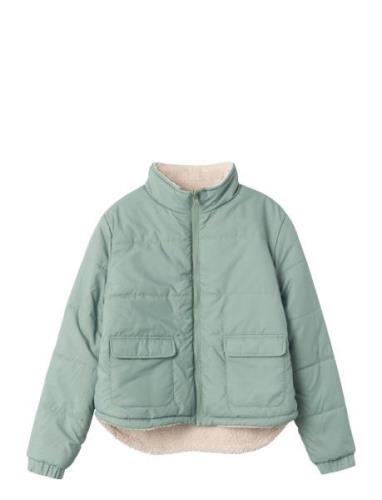 Nlfmorana Short Rev Jacket Fodrad Jacka Green LMTD