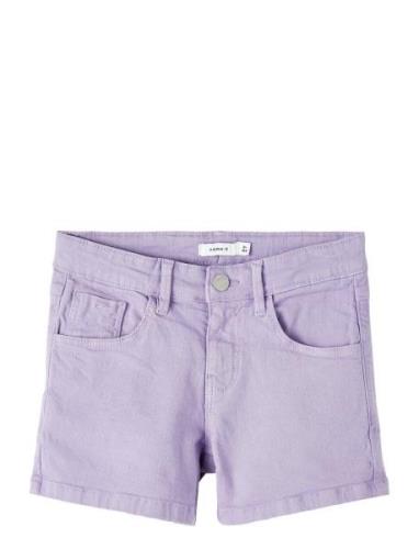 Nkfrose Reg Twi Shorts 8212-Tp Noos Bottoms Shorts Purple Name It