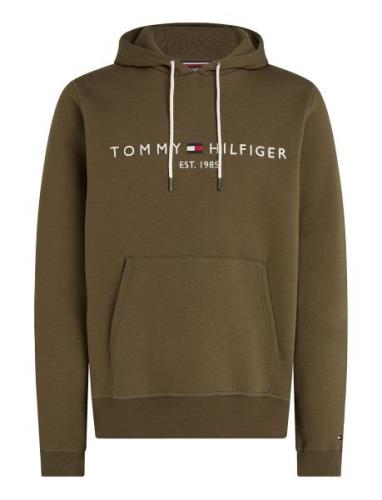 Tommy Logo Hoody Tops Sweat-shirts & Hoodies Hoodies Green Tommy Hilfi...