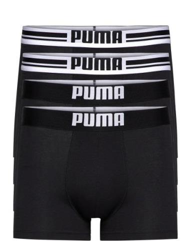 Puma Placed Logo Boxer 4P Ecom Boxerkalsonger Black PUMA