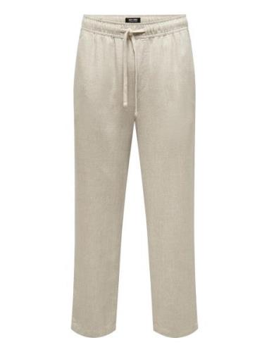 Onssinus Loose Visc Lin 0075 Pnt Cs Bottoms Trousers Casual Cream ONLY...