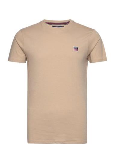 Vin T-Shirt Massimo Men Tops T-shirts Short-sleeved Beige VINSON