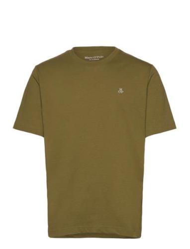 T-Shirts Short Sleeve Tops T-shirts Short-sleeved Khaki Green Marc O'P...