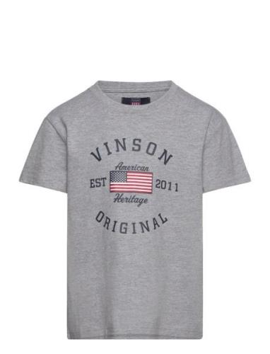 Korbin Reg Sj Vin J Tee Tops T-shirts Short-sleeved Grey VINSON