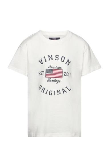 Korbin Reg Sj Vin J Tee Tops T-shirts Short-sleeved White VINSON