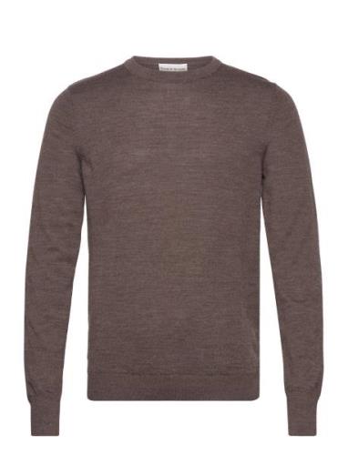 Bs Sanjay Regular Fit Knitwear Tops Knitwear Round Necks Brown Bruun &...