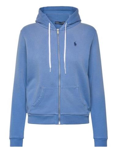 Cotton Fleece Full-Zip Hoodie Tops Sweat-shirts & Hoodies Hoodies Blue...