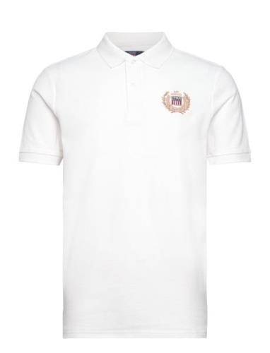 Luca Reg Cot Vin M Polo Tops Polos Short-sleeved White VINSON