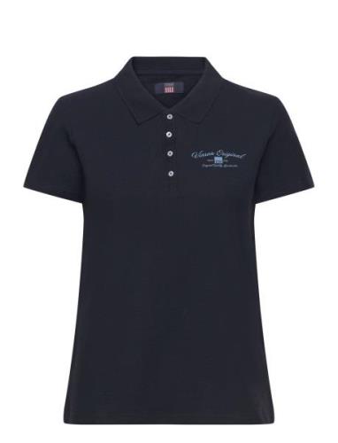 Katie Reg Cot Vin W Polo Tops T-shirts & Tops Polos Navy VINSON