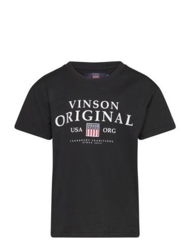 Legend Reg Sj Vin Jr Tee Tops T-shirts Short-sleeved Black VINSON