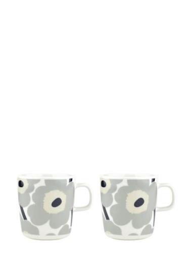 Unikko Mug 4 Dl 2 Pcs Home Tableware Cups & Mugs Coffee Cups Grey Mari...