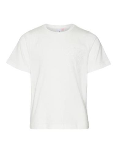 Vmpanna Glenn Pocket Ss Top Jrs Girl Tops T-shirts Short-sleeved White...