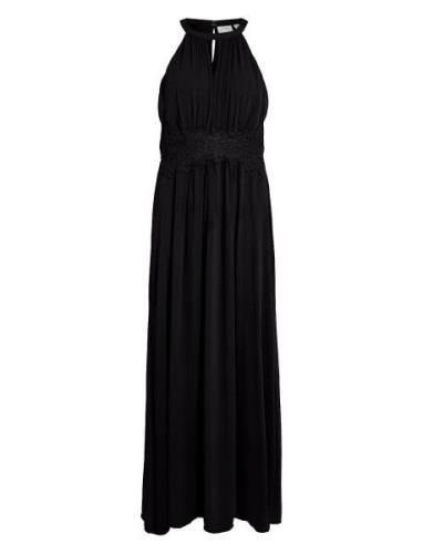 Vimilina Halterneck Maxi Dress - Noos Maxiklänning Festklänning Black ...
