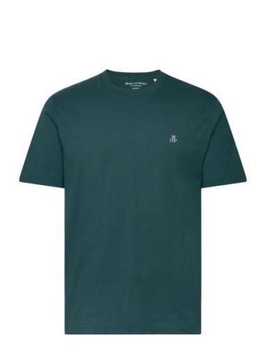 T-Shirts Short Sleeve Tops T-shirts Short-sleeved Blue Marc O'Polo