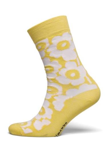 Kirmailla Unikko T Lingerie Socks Regular Socks Yellow Marimekko