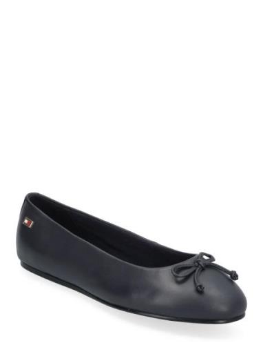 Essential Chic Ballerina Ballerinaskor Ballerinas Navy Tommy Hilfiger