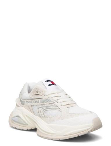 Tjw Trendy Retro Runner Låga Sneakers White Tommy Hilfiger