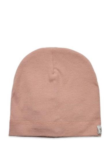 Beanie Solid Rib Accessories Headwear Hats Beanie Pink Huttelihut
