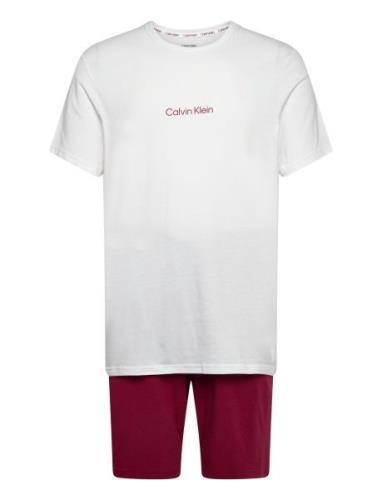 S/S Knit Short Set Pyjamas Burgundy Calvin Klein