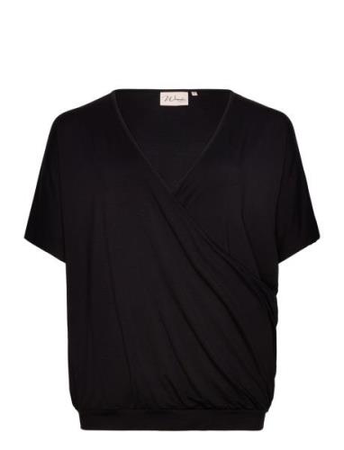 Wa-Stella Tops T-shirts & Tops Short-sleeved Black Wasabiconcept