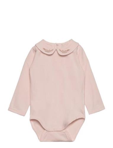 Body Ls W. Collar Bodies Long-sleeved Pink Fixoni