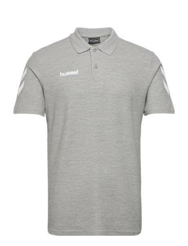 Hmlgo Cotton Polo Sport Polos Short-sleeved Grey Hummel