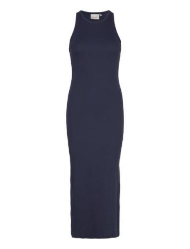 Drewgz Sl Long Dress Knälång Klänning Navy Gestuz