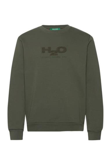 Logo Sweat O'neck Tops Sweat-shirts & Hoodies Sweat-shirts Green H2O