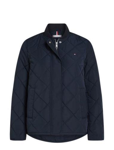 Lw Quilted Bomber Jacket Kviltad Jacka Navy Tommy Hilfiger