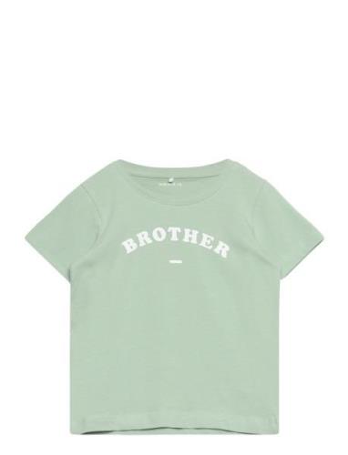 Nmnhisisbro Ls Top Tops T-shirts Short-sleeved Green Name It