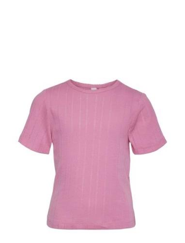 Vmjulieta Ss Top Girl Tops T-shirts Short-sleeved Pink Vero Moda Girl