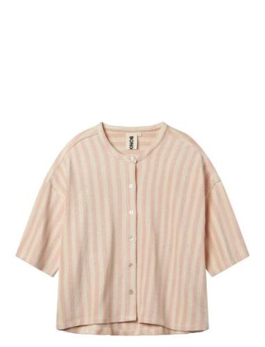 Naram Over D Shirt Tops Shirts Short-sleeved Pink Bongusta