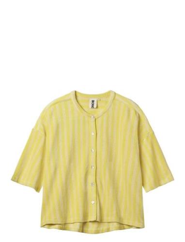 Naram Over D Shirt Tops Shirts Short-sleeved Yellow Bongusta