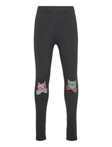 Leggings Kneepatch Cat Bottoms Leggings Black Lindex