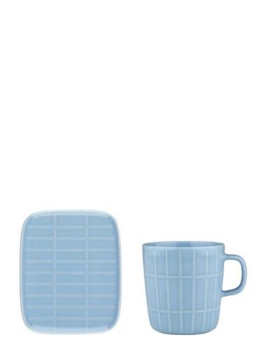 Tiiliskivi Mug 4 Dl+ Plate Home Tableware Plates Small Plates Blue Mar...
