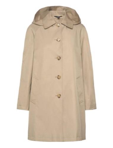 Cotton-Blend Coat Trench Coat Rock Beige Lauren Ralph Lauren