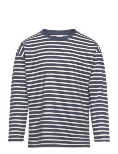 Top Ls Essentials Stripe Tops T-shirts Long-sleeved T-shirts Navy Lind...