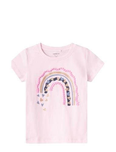 Nmfkornella Ss Top Box Tops T-shirts Short-sleeved Pink Name It