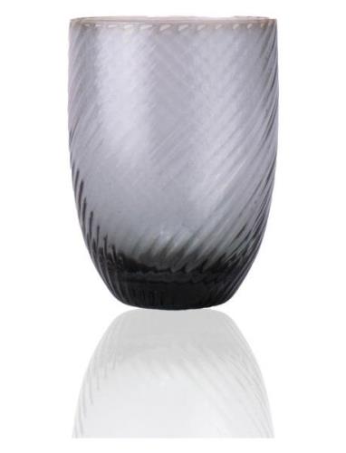 Spiral Tumbler Home Tableware Glass Drinking Glass Grey Anna Von Lipa