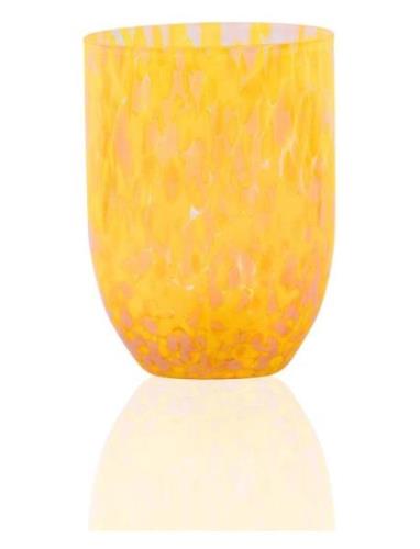 Confetti Tumbler Home Tableware Glass Drinking Glass Yellow Anna Von L...