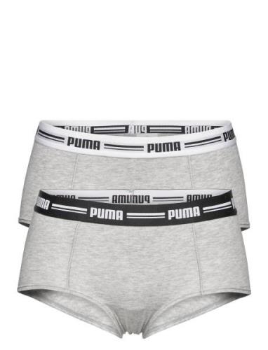 Puma Women Mini Short 2P Hang Hipstertrosa Underkläder Grey PUMA